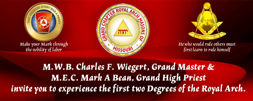 Grand Masters Invitation to receive the first two Degree of the Royal Arch